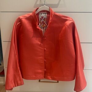 La Vie Women's pink satin Jacket